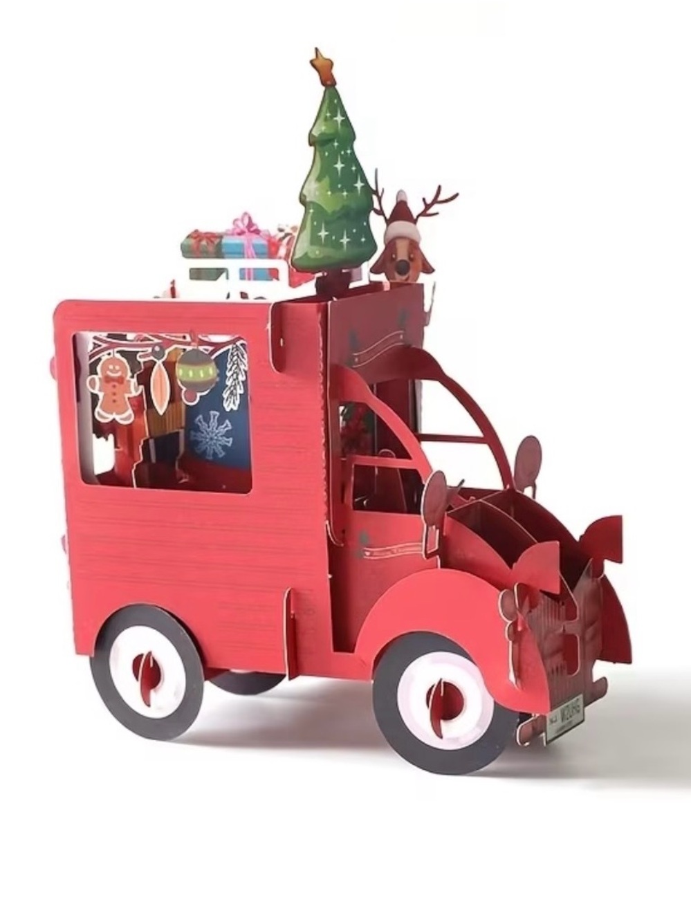 Christmas Santa and Snowman Pop Up Card - Picture 4 of 8